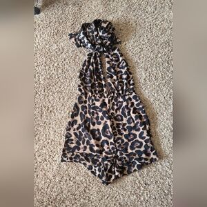 SHEIN Leopard Print Women Romper